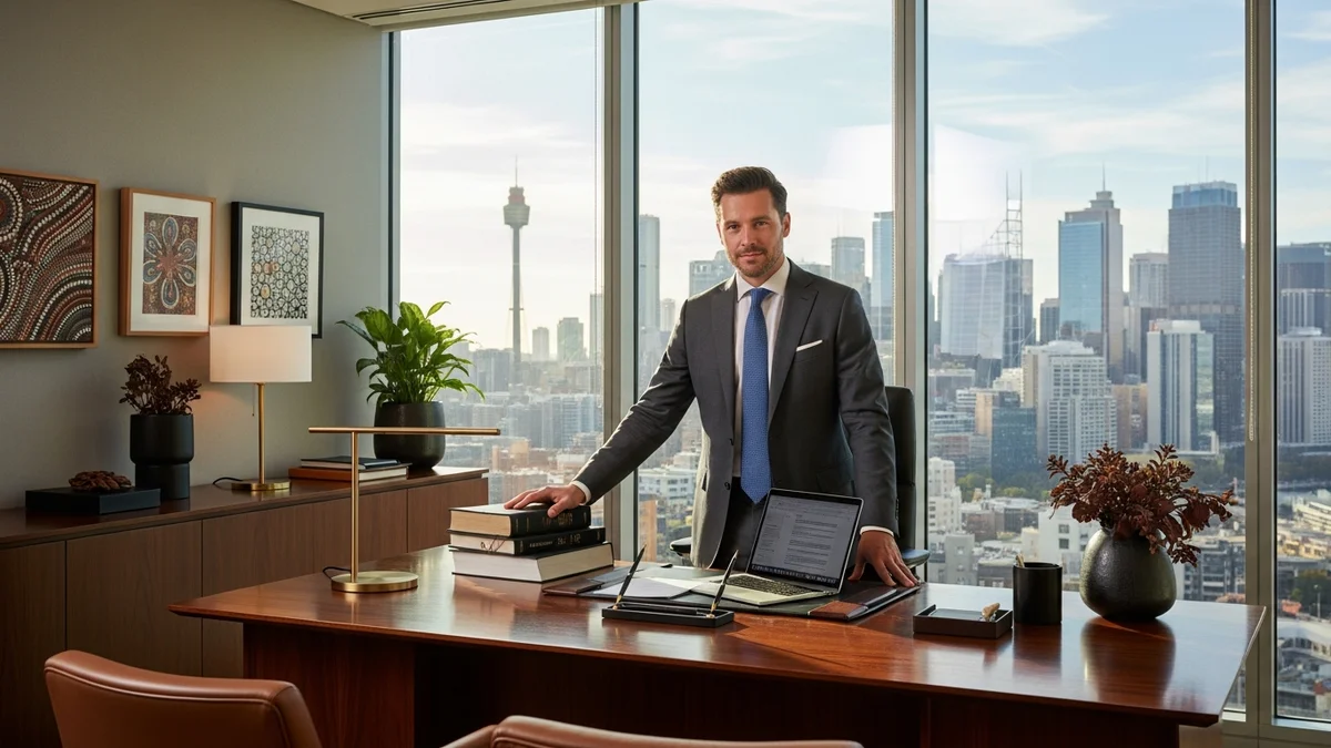 Law firm office showing a solicitor appearing in AI search recommendations for legal services